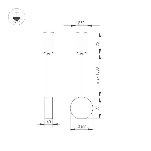 Светильник SP-ELEMENTA-ROLL-R100-9W Warm3000 (WH, 39 deg, 230V) (Arlight, IP40 Металл, 3 года) Lednikoff