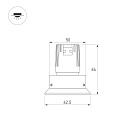 Светильник безрамочный DL-ROTARA-R63-6W Warm3000 (Белый RAL9003, 50 deg, 230V) (Arlight, IP20 Металл, 5 лет) Lednikoff