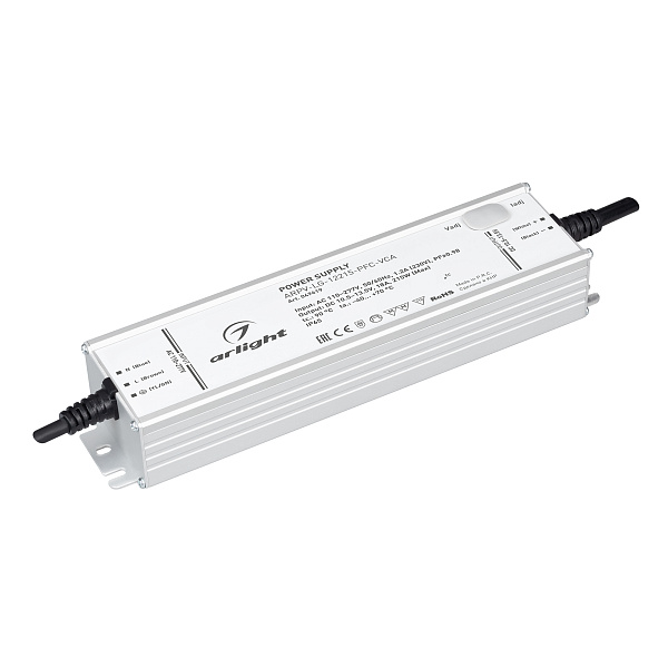 Блок питания ARPV-LG-12215-PFC-VCA (10.5-13.5V, 18A, 215W) (Arlight, IP65 Металл, 5 лет) Lednikoff