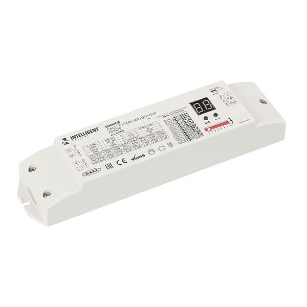 INTELLIGENT ARLIGHT Диммер DALI-202-50W-MIX-DT8-SUF (230V, ANODE, 250-1500mА) (IARL, Пластик) Lednikoff