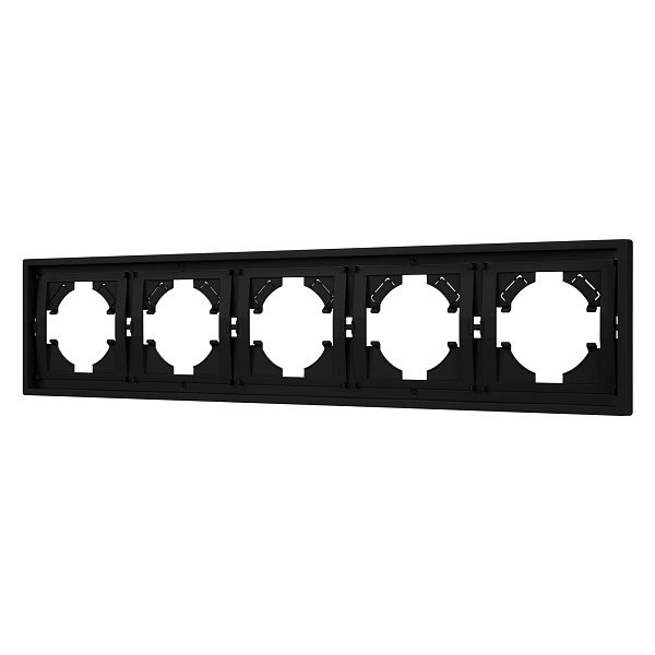 Рамка пластиковая FRM-TENDO-SFPL-5-BK (Arlight, Матовый черный) Lednikoff