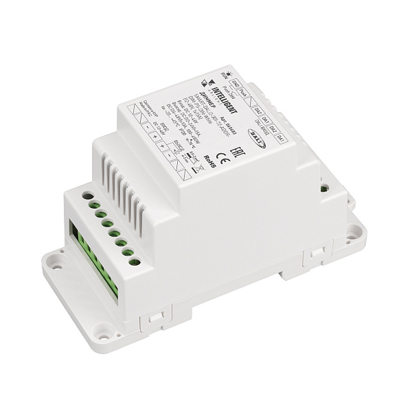 INTELLIGENT ARLIGHT Диммер SMART-DALI2-301-72-ADDR-DIM-PS-DIN-White (12-48V, 1x15A) (IARL, IP20 Пластик, 5 лет) Lednikoff
