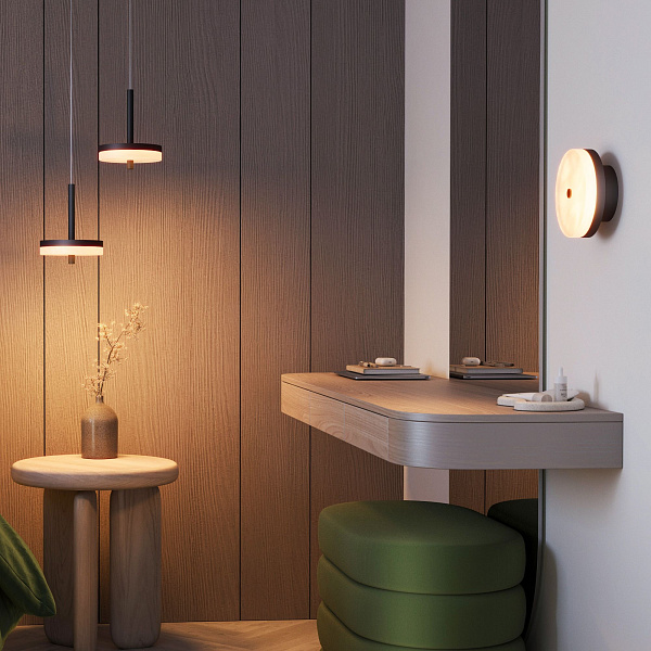 Светильник SP-MENTA-WALL-R165-12W Warm2700 (BK, 130 deg, 230V) (Arlight, IP20 Мрамор, 5 лет)