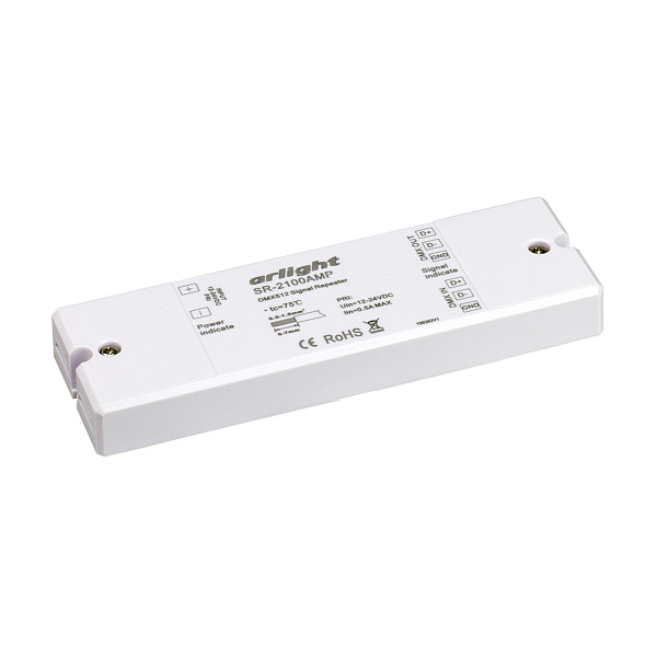 Усилитель DMX-сигнала SR-2100AMP (12-24V, 1CH) (Arlight, IP20 Пластик, 3 года) Lednikoff