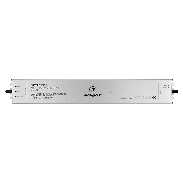 Блок питания ARPV-LG48400-LINEAR-PFC (48V, 8.33A, 400W) (Arlight, IP67 Металл, 5 лет) Lednikoff