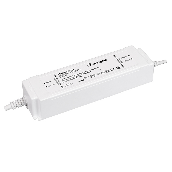 Блок питания ARPJ-SP-482100-PFC (100W, 24-48V, 2.1A) (Arlight, IP67 Пластик, 5 лет) Lednikoff