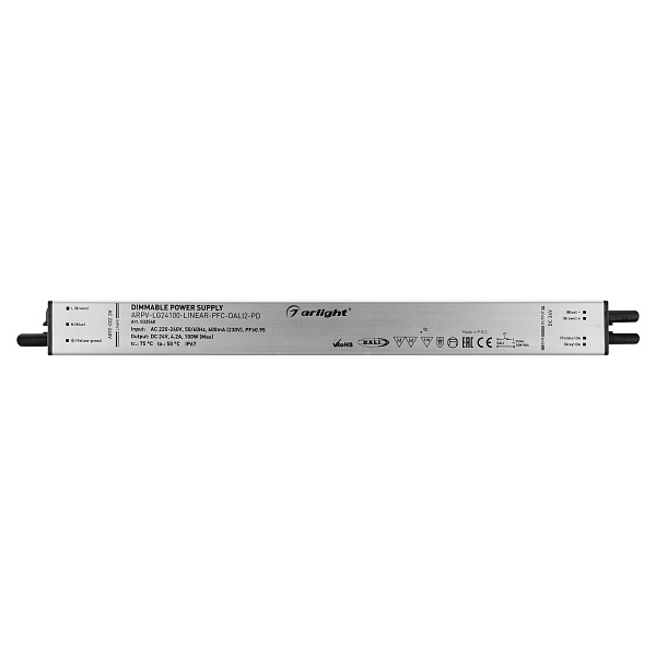 Блок питания ARPV-LG24100-LINEAR-PFC-DALI2-PD (24V, 4.2A, 100W) (Arlight, IP67 Металл, 5 лет) Lednikoff