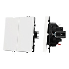 ARL NOBE Выключатель перекрёстный 2 кл софт-тач белый кварц SWT-MKX2-SFPL-WH (250V, 10A) (Arlight, -) Lednikoff