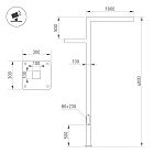 Опора OXOR-STER-Z-1600x100x100-L4000-50W Warm3000 (BK, 230V) IP65 (Arlight, -) Lednikoff