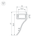 Профиль ARH-CON-2000 ANOD (Arlight, Алюминий) Lednikoff