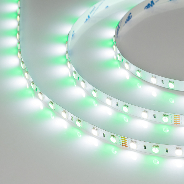 Светодиодная лента RT-B60-10mm 24V RGBW-White (14.4 W/m, IP20, 5060, 5m) (Arlight, Открытый) Lednikoff