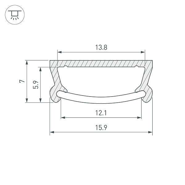 Профиль TM-2000 (CT) (Arlight, Алюминий) Lednikoff