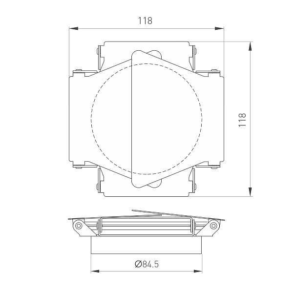Шторки кашетирующие LGD-BARNDOORS-R85 (WH) (Arlight, Металл) Lednikoff
