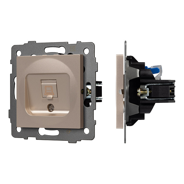 Механизм компьютерной розетки SCT-MPC1-PL-GD-V (RJ-45, CAT6) (Arlight, -) Lednikoff