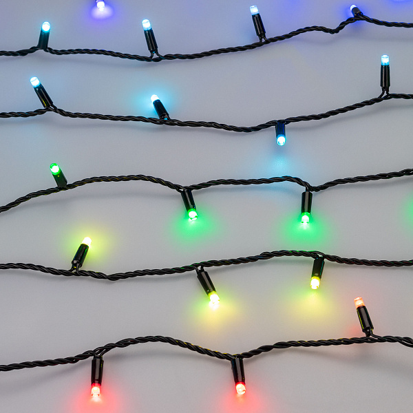 Светодиодная гирлянда ARD-STRING-CLASSIC-10000-BLACK-95LED-LIVE RGBW-DMX (24V, 10W) (Ardecoled, IP65) Lednikoff