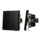 Механизм выключателя двухклавишный непроходной SWT-TENDO-MK02-PL-BK (230V, 10A) (Arlight, Черный) Lednikoff
