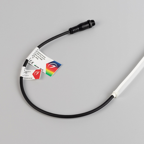 Светодиодная лента герметичная WAVE-TOP-PU-H120-10x10mm 24V RGB (10 W/m, IP68, 1m, wire x1) (Arlight, Вывод боковой, 3 года)