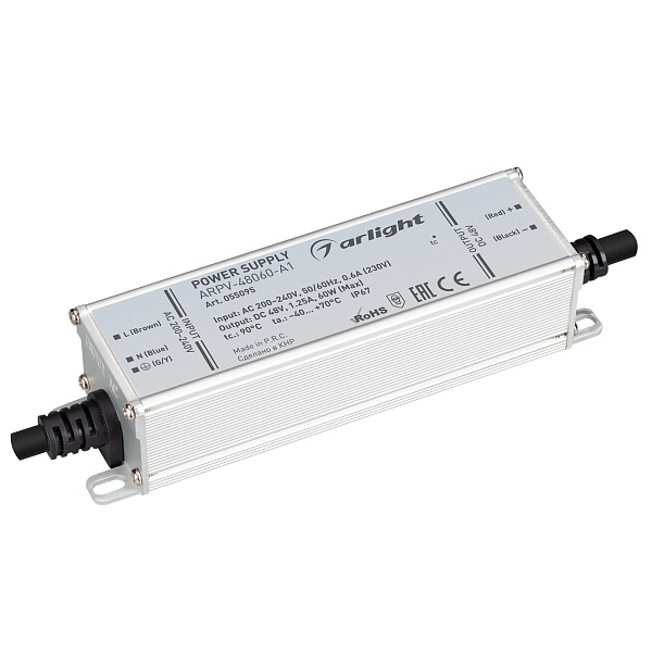 Блок питания ARPV-48060-A1 (48V, 1.25A, 60W) (Arlight, IP67 Металл, 3 года) Lednikoff