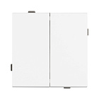 Механизм выключателя двухклавишный проходной SWT-TENDO-MKP2-PL-WH (230V, 10A) (Arlight, Белый) Lednikoff