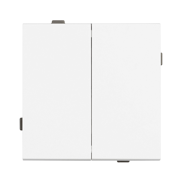 Механизм выключателя двухклавишный проходной SWT-TENDO-MKP2-PL-WH (230V, 10A) (Arlight, Белый) Lednikoff