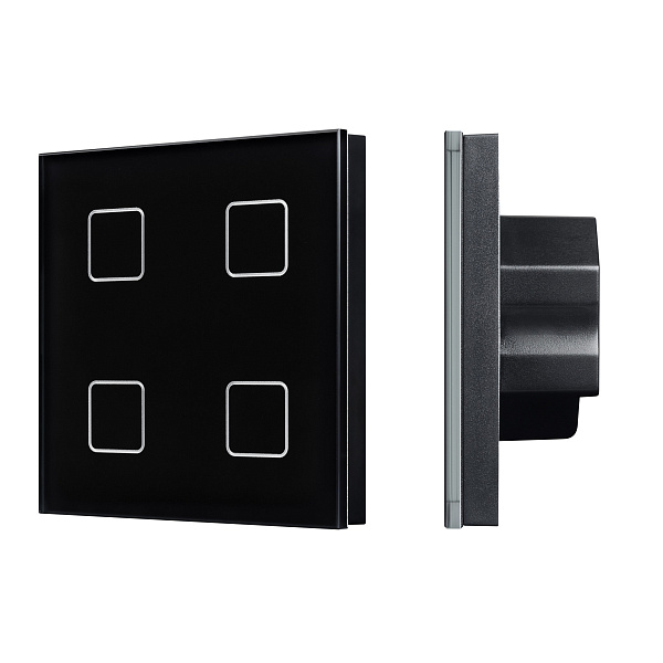 INTELLIGENT ARLIGHT Сенсорная панель DALI-301-11-IN Black (BUS/24V, Backlight) (IARL, IP20 Пластик, 5 лет) Lednikoff