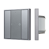 INTELLIGENT ARLIGHT Кнопочная панель DALI-201-23-1G-DIM-DT6-IN Silver (BUS, Frame) (IARL, IP20 Металл, 3 года)