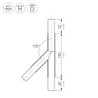 Тройник PLS-LOCK-H25-T135R правый (с экраном MAT-L) (Arlight, Металл) Lednikoff