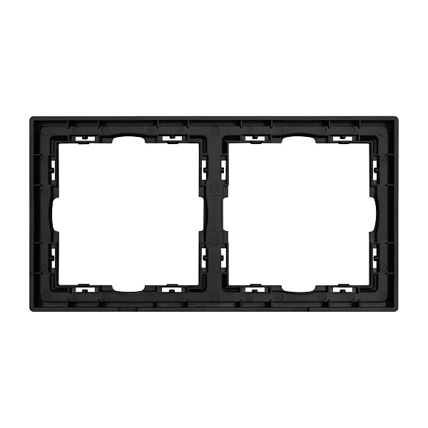 Рамка пластиковая FRM-NOBE-SFPL-2-BK (Arlight, Черный оникс) Lednikoff