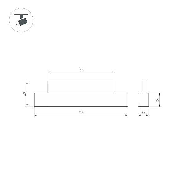 Светильник MAG-ORIENT-FLAT-L350-12W Warm2700 (WH, 100 deg, 48V) (Arlight, IP20 Металл, 5 лет)