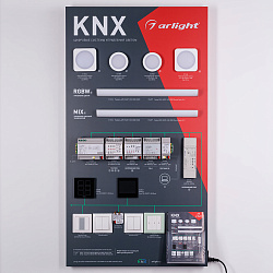 Стенд Системы Управления KNX-1100x600mm-V1 (DB 3мм, пленка, лого) (Arlight, -)