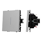 Механизм выключателя одноклавишный проходной LED SWT-NOBE-MKP1-SFPL-L-IS (230V, 10A) (Arlight, Никель) Lednikoff