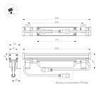 Линейный прожектор AR-LINE-300-6W Warm2700 (GR, 15x60 deg, 230V) (Arlight, IP65 Металл, 3 года) Lednikoff