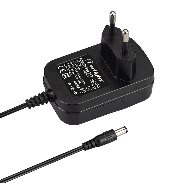 Блок питания ARDV-12-24BW (24V, 0.5A, 12W) (Arlight, Адаптер, 3 года) Lednikoff