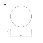 Светильник CL-SMURF-R500-50W Day4000-MIX (WH, 140 deg, 230V) (Arlight, IP40 Пластик, 3 года) Lednikoff
