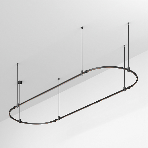 Основание ART-APRIORI-OVAL-ROD-800-3000x1000 (BK) (Arlight, IP20 Металл, 3 года)