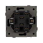 Механизм выключателя двухклавишный проходной SWT-TENDO-MKP2-PL-BK (230V, 10A) (Arlight, Черный) Lednikoff