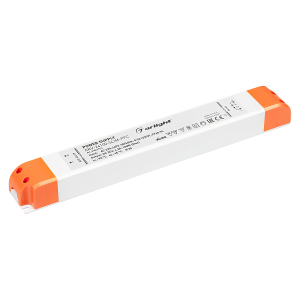 Блок питания ARV-24100-SLIM-PFC (24V, 4.2A, 100W) (Arlight, IP20 Пластик, 2 года) Lednikoff