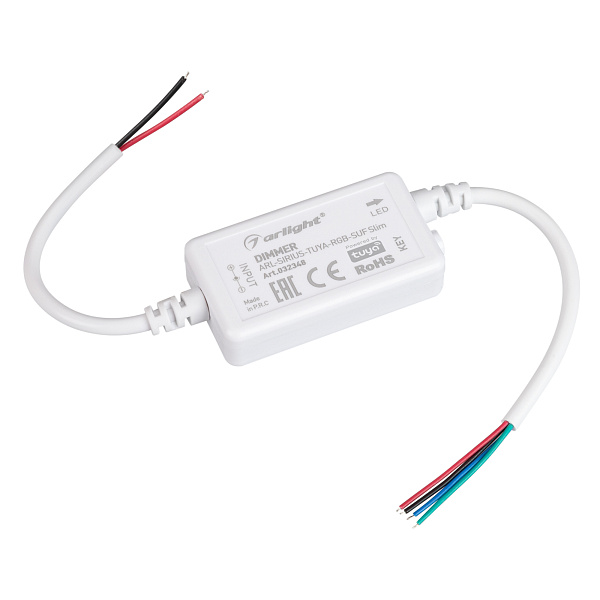 Диммер ARL-SIRIUS-TUYA-RGB-SUF Slim (12-24V, 3x2A, 2.4G) (Arlight, IP20 Пластик, 3 года) Lednikoff