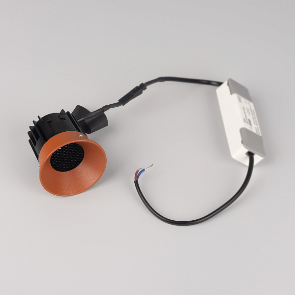 Светильник безрамочный DL-INTRAL-R63-8W Warm3000 (Терракота RAL8004, 50 deg, 230V) (Arlight, IP20 Металл, 5 лет) Lednikoff