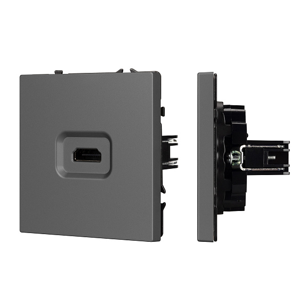 ARL NOBE Розетка HDMI софт-тач серый базальт SCT-MHD1-SFPL-GR (Arlight, -) Lednikoff