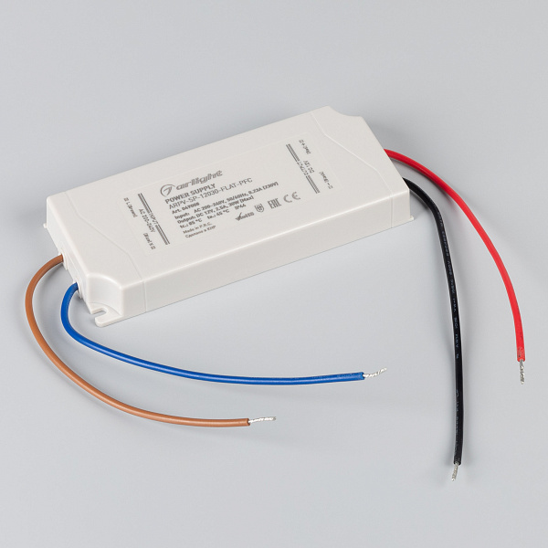 Блок питания ARPV-SP-12030-FLAT-PFC (12V, 2.5A, 30W) (Arlight, IP44 Пластик, 5 лет) Lednikoff