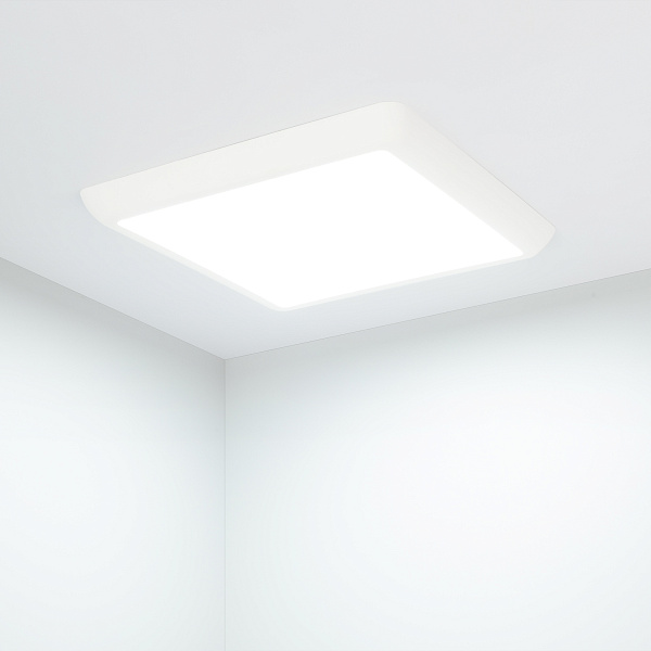 Светильник CL-FIOKK-S300x300-25W Day4000-MIX (WH, 120 deg, 230V) (Arlight, IP44 Пластик, 3 года) Lednikoff
