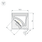 Силиконовый профиль WPH-FLEX-1616-TWIST-S11-5m WHITE (Arlight, Силикон) Lednikoff