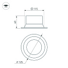 Светильник MS-BREEZE-BUILT-R125-16W Day4000 (WH, 90 deg, 230V) (Arlight, IP20 Металл, 5 лет) Lednikoff