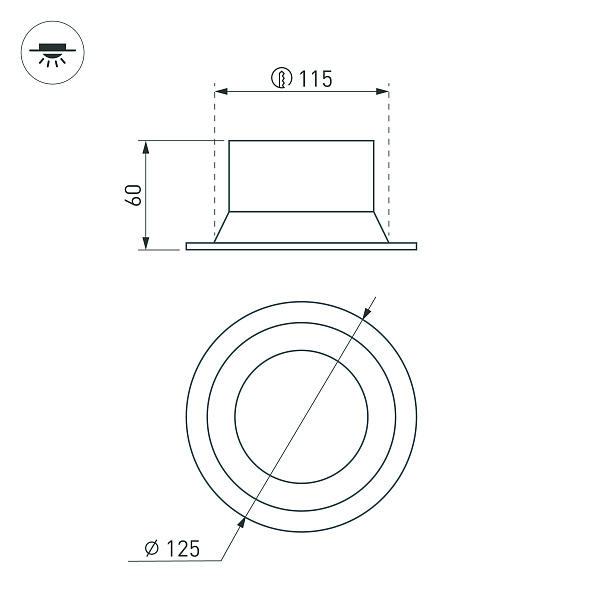 Светильник MS-BREEZE-BUILT-R125-16W Day4000 (WH, 90 deg, 230V) (Arlight, IP20 Металл, 5 лет) Lednikoff