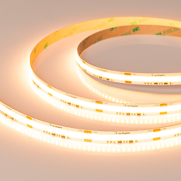 Светодиодная лента COB-X560-10mm 24V Dim-To-Warm (14 W/m, IP20, 5m) (Arlight, Dim-To-Warm) Lednikoff