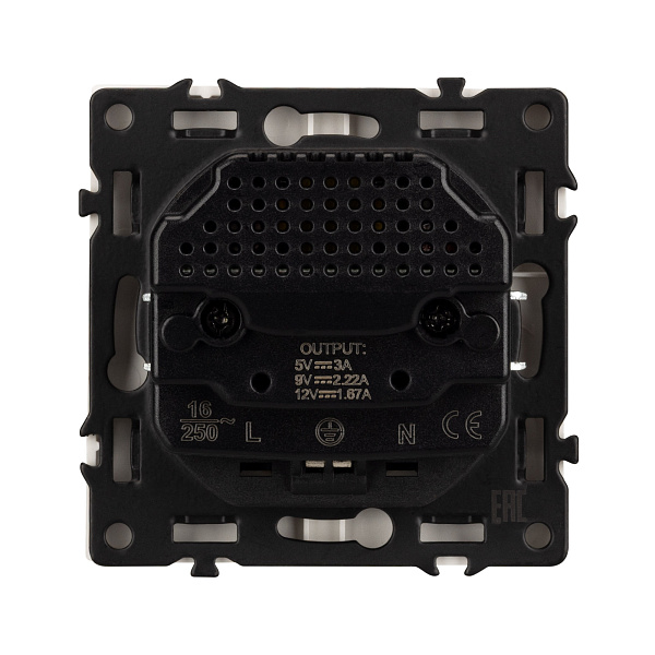 Механизм розетки с USB зарядкой SCT-NOBE-MUAC-SFPL-IS (230V, 16A) (Arlight, Никель) Lednikoff