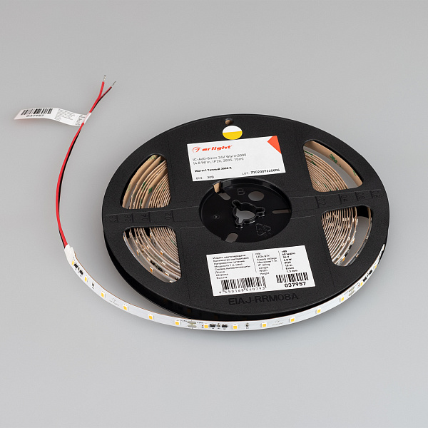 Светодиодная лента IC-A60-8mm 24V Warm3000 (4.8 W/m, IP20, 2835, 50m) (Arlight, стабилизированная) Lednikoff