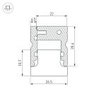 Профиль ARH-FLOOR27-H28-2000 ANOD (Arlight, Металл) Lednikoff