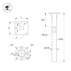 Закладная деталь OXOR-EP1-D108-L2000 (BK) (Arlight, Сталь) Lednikoff